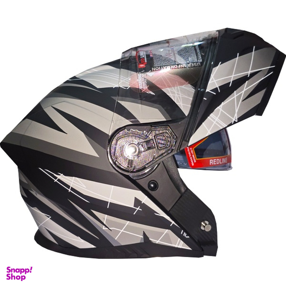 کلاه کاسکت ردلاین مدل فک متحرک عینک دار کد RE938_2