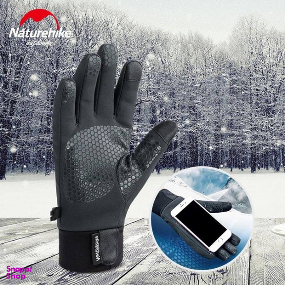 دستکش کوهنوردی نیچرهایک مدل GL05 Waterproof Soft Shell Gloves کد S005-T رنگ طوسی