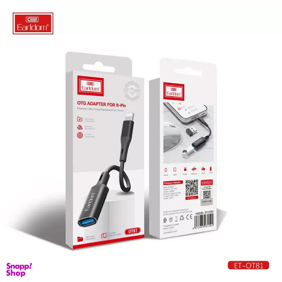 مبدل OTG آیفون USB به Lightning ارلدام مدل ET-OT81