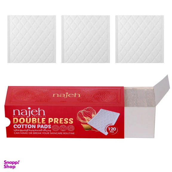 پد پاک کننده آرایش صورت ناژه مدل Double Press بسته 120 عددی