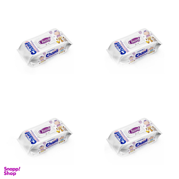 دستمال مرطوب کودک چانف مدل اقتصادی مجموعه 4 عددی