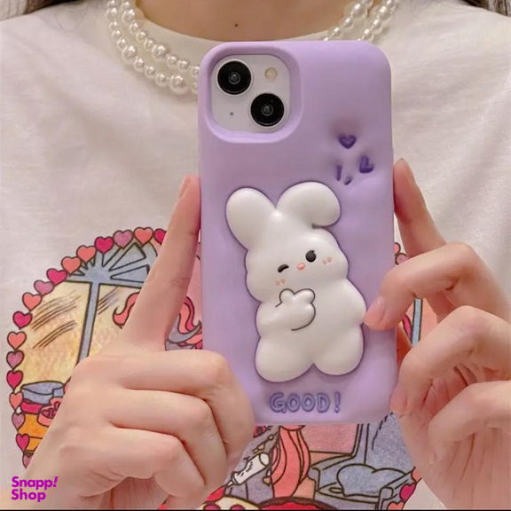 قاب موبایل مدل خرکوشی سیلیکونی مناسب اپل iPhone 16