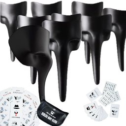 ماسک ایفای نقش مدل ماموت اشرافی رنگ مشکی بسته 12 عددی به همراه 30 عدد کارت بازی