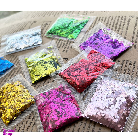 پولک طرح ستاره مجموعه 10 عددی