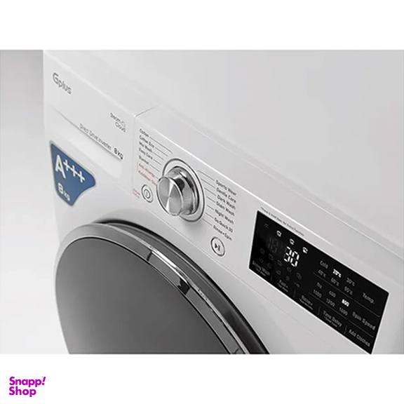ماشین لباسشویی جی پلاس مدل GWM-R88S ظرفیت 8 کیلوگرم