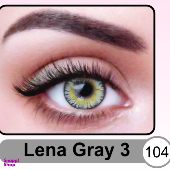 لنز چشم روزانه نیوویژن رنگ طوسی لنا دور مشکی وسط عسلی شماره 104 به همراه جالنزی