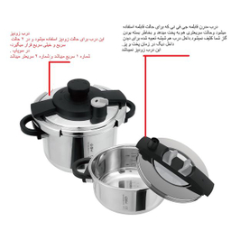 زودپز دوقلو جی فی نی مدل NEW-G01 گنجایش 6 و 4 لیتر