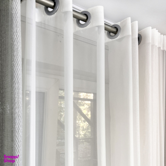 پرده مدل پانچ حریر ساده مات سایز 300x280 سانتی متر