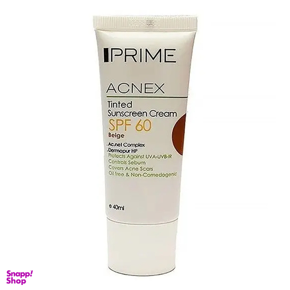 کرم ضد آفتاب پریم مدل Acnex Beige SPF60 حجم 40 میلی لیتر