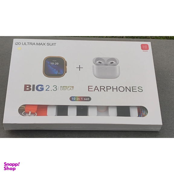 ساعت هوشمند مدل Airpods Pro 2 + i20 ULTRA به همراه هدفون