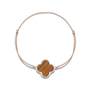 دستبند نقره زنانه مدل ونکلیف چشم گربه ای کد 087