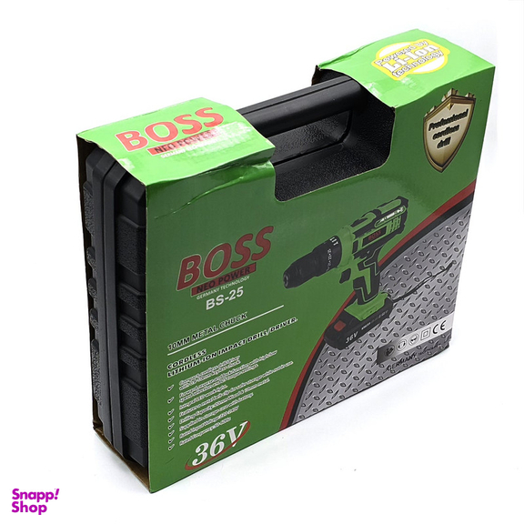 دریل پیچ گوشتی شارژی چکشی باس مدل 36V مجموعه 28 عددی