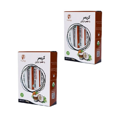 کریمر بدون شکر با طعم نارگیل پپتینا وزن 80 گرم بسته 10 عددی مجموعه ۲ عددی
