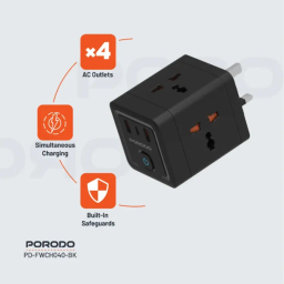شارژر دیواری پرودو مدل 4AC Universal Power