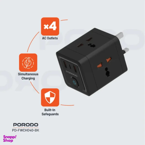 شارژر دیواری پرودو مدل 4AC Universal Power