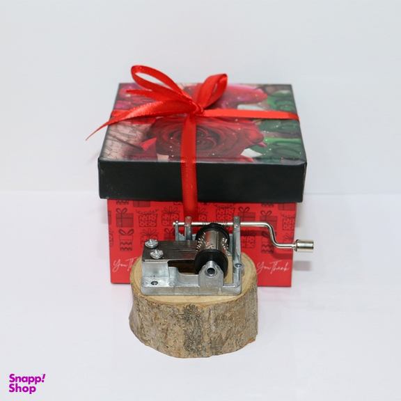 جعبه موزیکال مدل Wood Love به همراه جعبه کادویی