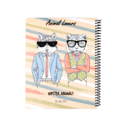 دفتر مشق 100 برگ سم مدل حیوانات سه بعدی