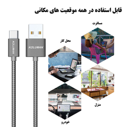کابل تبدیل USB به USB-C کلومن مدل Kd-P19 مجموعه 4 عددی