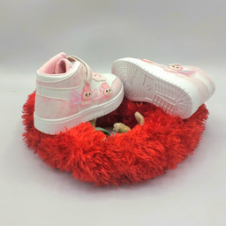 نیم بوت دخترانه مدل RO10218 رنگ سفید صورتی