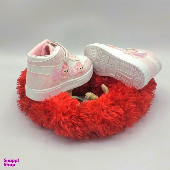 نیم بوت دخترانه مدل RO10218 رنگ سفید صورتی