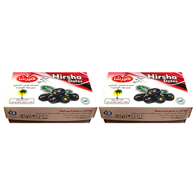 خرما مضافتی هیرشا وزن ۵۰۰ گرم بسته 2 عددی