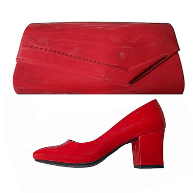 ست کیف و کفش زنانه مدل لودشکا ورنی کد VAW