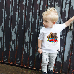 تیشرت آستین کوتاه دخترانه 27 مدل Boom Dogs کد MH929