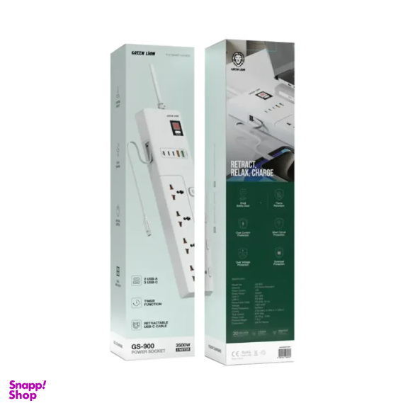 چندراهی برق گرین لاین مدل GS-900 Power Socket 3500W