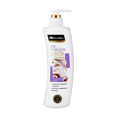 شامپو مو مکسی بل مدل Keratin حجم 400 میلی لیتر