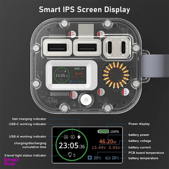 پاوربانک هیسکا مدل HP-444PD ظرفیت 40000 میلی آمپر ساعت