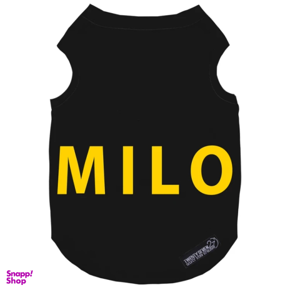 لباس سگ و گربه 27 طرح Milo کد MH1337 رنگ مشکی