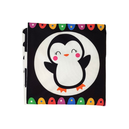 کتاب انتشارات ماه کوچولو طرح سیاه و سفید جغجغه ای مدل دنیا را ببین