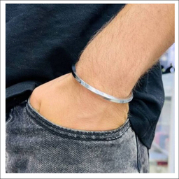 دستبند مردانه گیلواره زراوشان مدل بنگل خلخال تیتانیومی