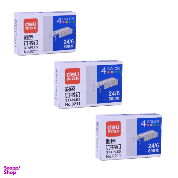 سوزن منگنه رنگی دلی کد DL-0211 بسته 3 عددی