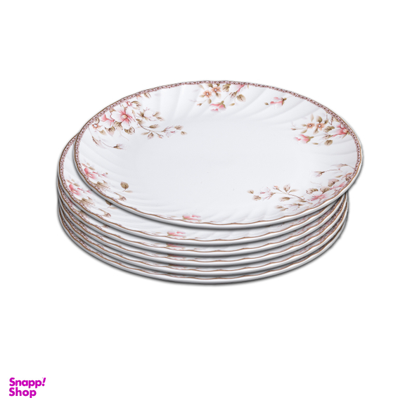 بشقاب غذاخوری گلد کیش مدل سوئیتی کد GK701139 مجموعه 6 عددی