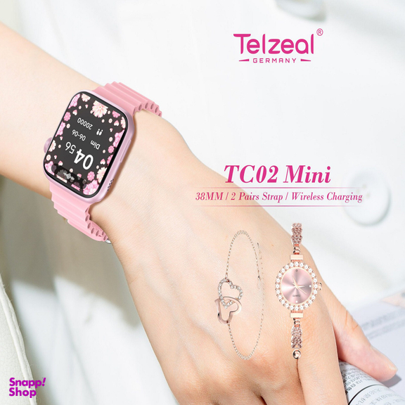 ست ساعت هوشمند تلزیل مدل Telzeal TC02 Mini مجموعه 2 عددی