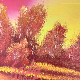 تابلو نقاشی مدل غروب سرخ