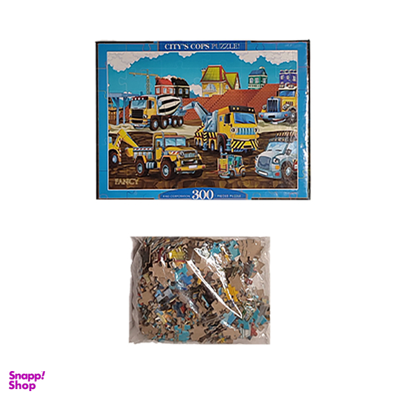 پازل 300 قطعه فنسی طرح ماشین ساختمانی