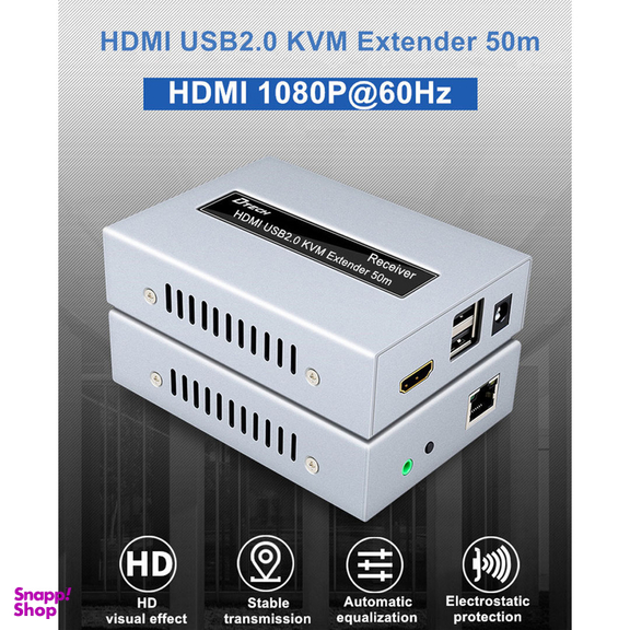 اکستندر HDMI دیتک (D Tech) مدل DT-7054 USB2.0 KVM محدوده 50 متر