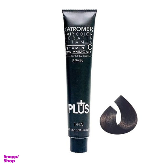 رنگ مو کاترومر شماره M4 حجم 100 میلی لیتر رنگ قهوه ای روشن زیتونی