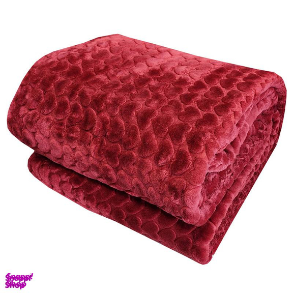 پتو نرمینه بافت مدل قلبی سایز 160×200 سانتی متر
