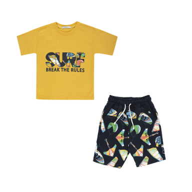 ست تیشرت و شلوارک پسرانه فیورلا مدل surf کد 35034-45043