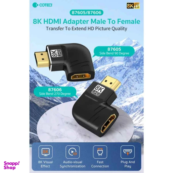 مبدل HDMI کوتتسی مدل 87605 نوع L-TYPE