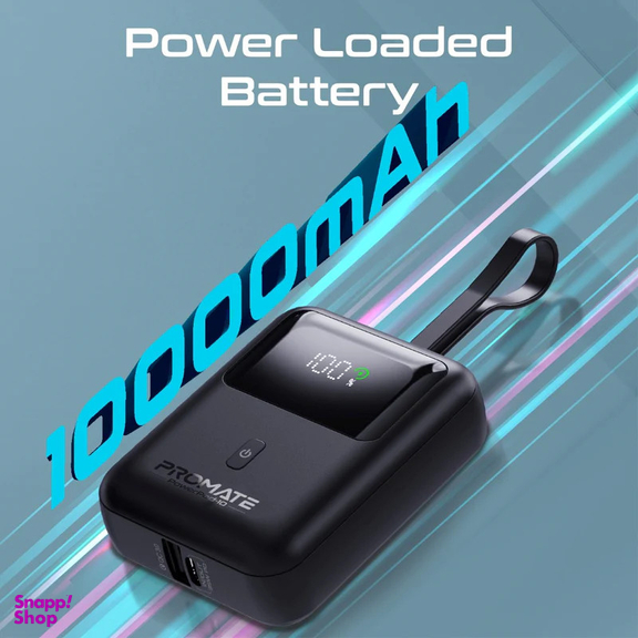 پاوربانک پرومیت مدل POWERPOD-10.BLK ظرفیت ۱۰۰۰۰ میلی آمپر ساعت