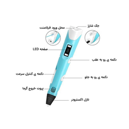 قلم طراحی سه بعدی مدل 3d-pen2