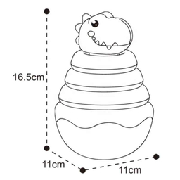 پازل حلقه ای هانگر مدل دایناسور کد 0298 رنگ سبز