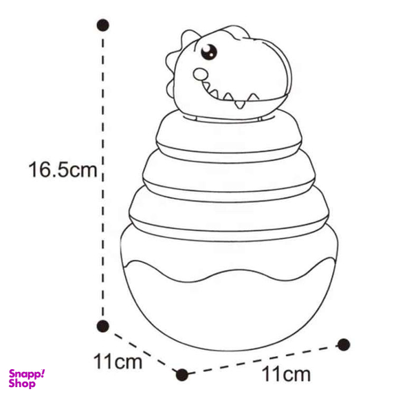 پازل حلقه ای هانگر مدل دایناسور کد 0298 رنگ سبز