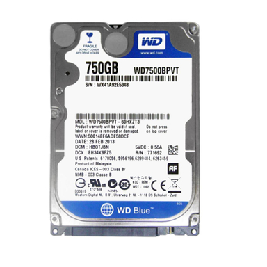 هارد دیسک اینترنال لپ تاپ وسترن دیجیتال بلو مدل WD7500BPVT