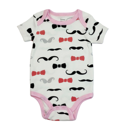 بادی آستین کوتاه نوزادی کد 6236 رنگ سفید مجموعه 2 عددی