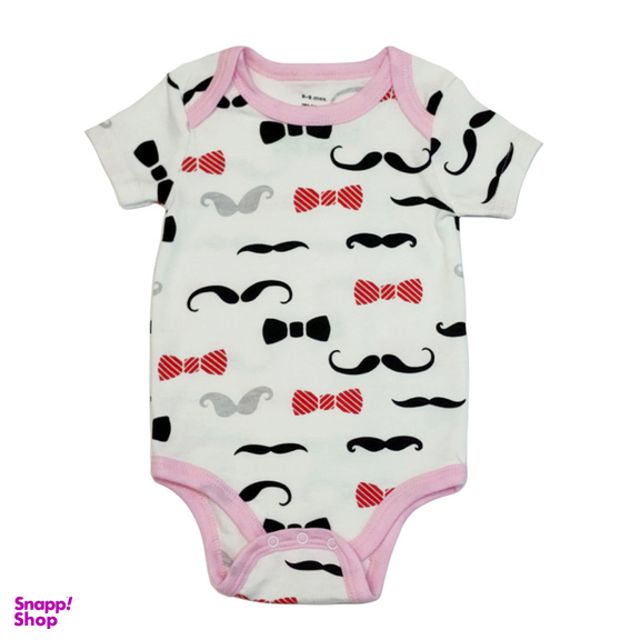 بادی آستین کوتاه نوزادی کد 6236 رنگ سفید مجموعه 2 عددی